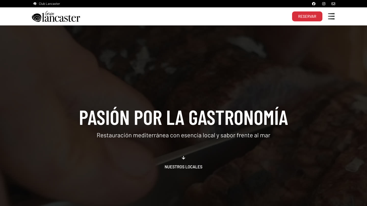 Captura de la web de Grupo Lancaster