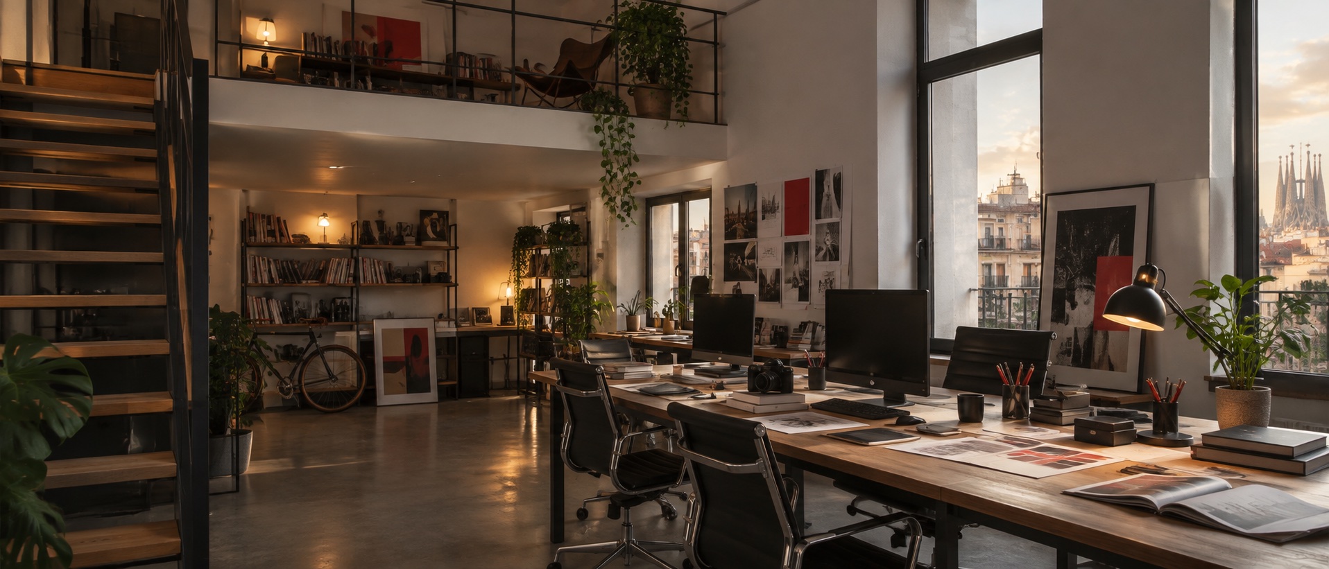 Interior de un estudio creativo de diseño